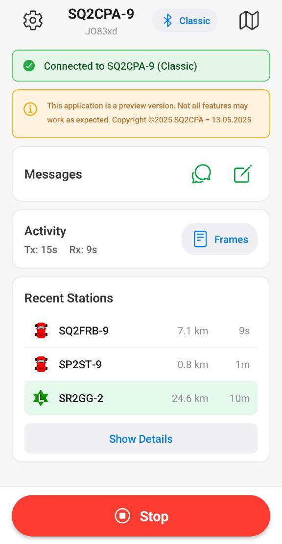 Main screen connected